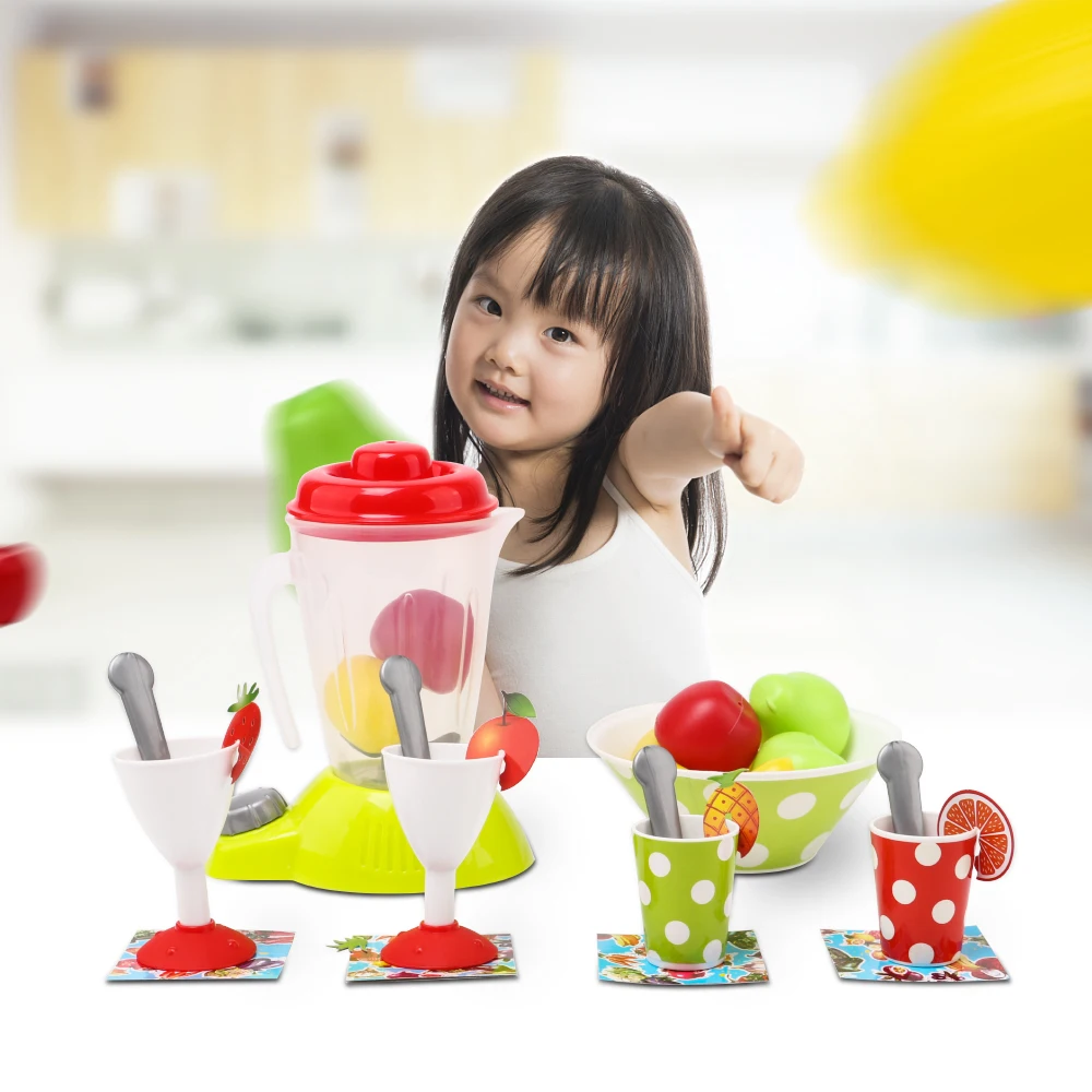 27Pcs Simultion Fruit Juicer Pretend Play Toys Educational Kid Kitchen