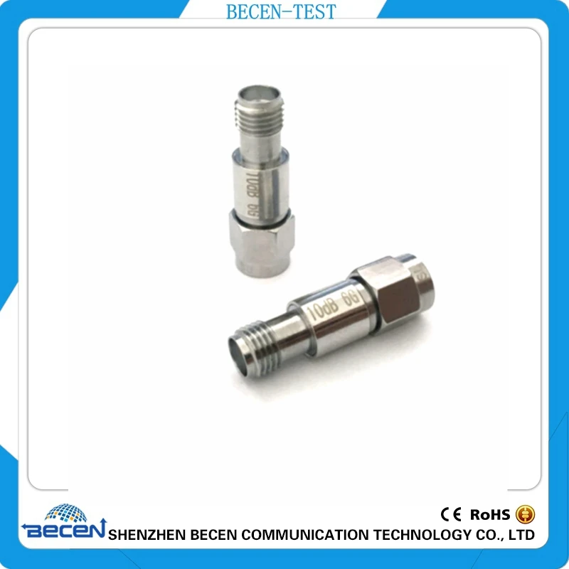 2 Вт SMA Коаксиальный RF аттенюатор постоянного тока до 6,0 ГГц 50 Ом, 1/2/3/5/6/10/15/20/30/40/дБ