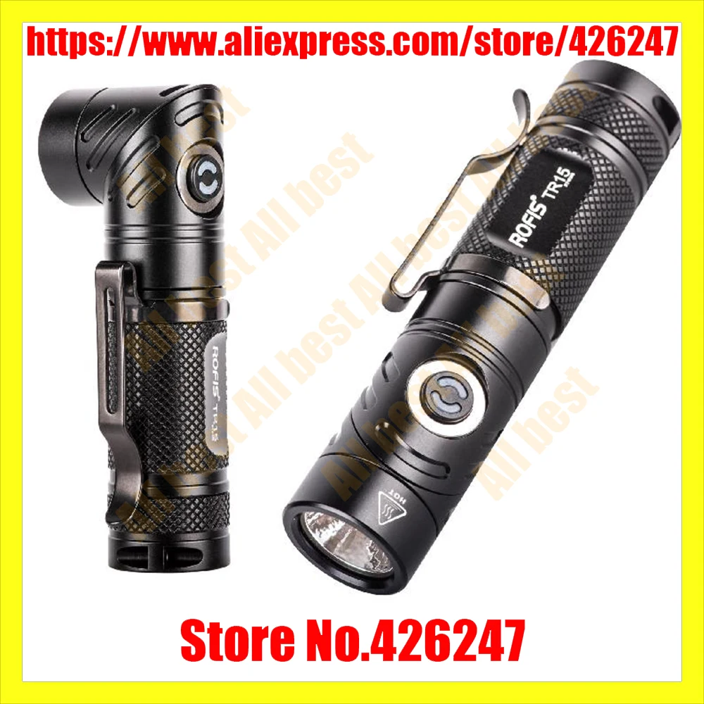 

Rofis TR15 CREE XP-L HI V3 LED 700 lumens Adjustable-head flashlight, multi-functional usage flashlight