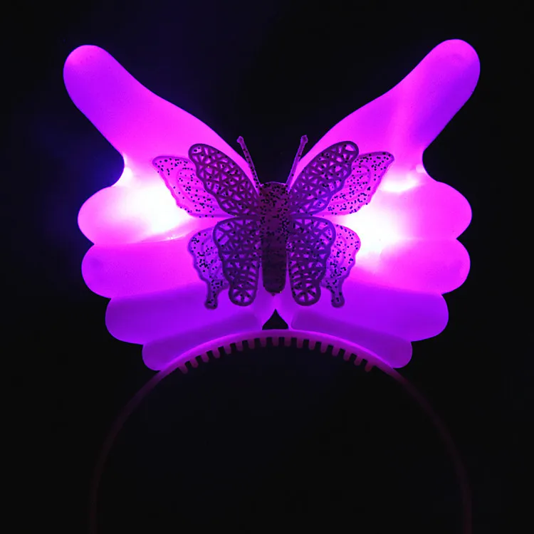 Woman Girl Light Up Butterfly hair band,garland Flashing Hair