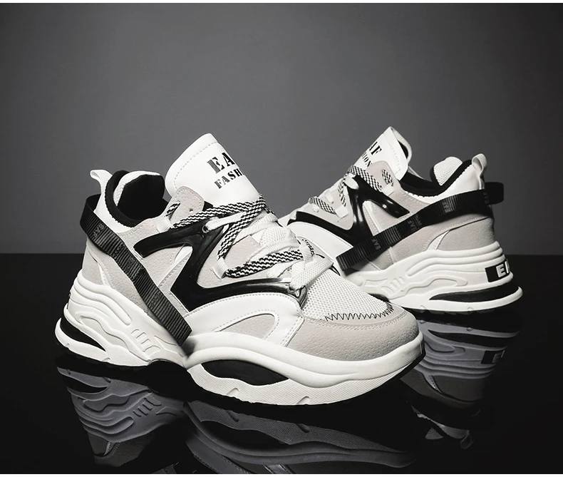Men's Casual Shoes Trainers Sneakers Dad Shoes Men Winter Classic High Platform Chunky Sneaker Black And White Sneakers Men Shoe (22)