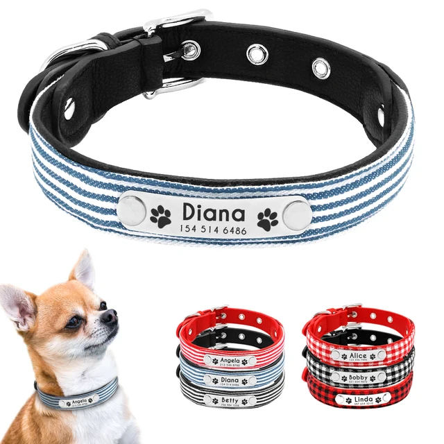 Buy Personalized Dog Collar Leather Dog Puppy Collar