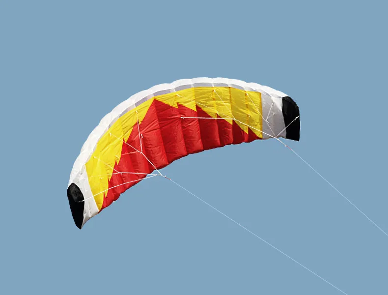 New High Quality Sports  2 m  Dual Line Parafoil Parachute Kites  Sports Beach With Kite Handle and String Easy to Fly 2