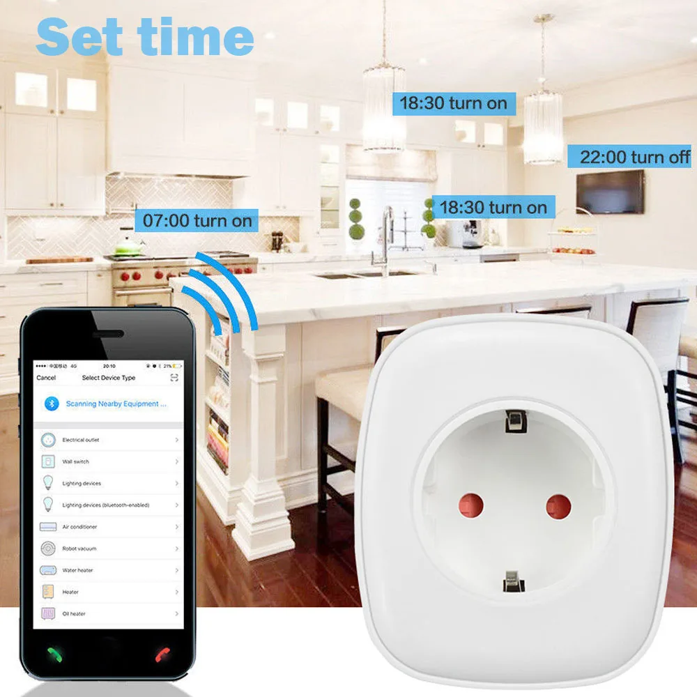 

Timethinker Ewelink WiFi Socket AU UK US EU Plug Smart Home Automation APP Remote Control for Alexa Google Home Energy Saving
