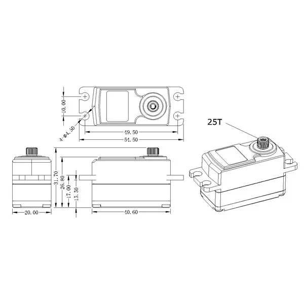 KingMax CLS5606HV 6 кг 56 г металлические шестерни цифровые без сердечника стандартные