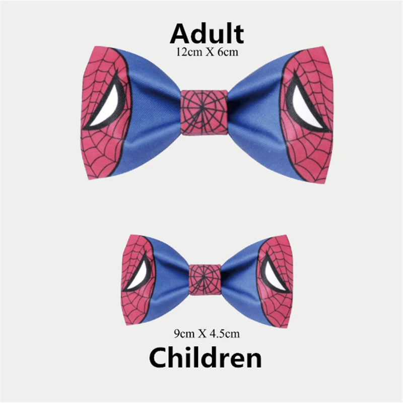 

Handmade SpiderMan Adult Children Printing Bow Tie Exquisite Packing Cosplay Birthday Present New Year's Gift For a Child Tie