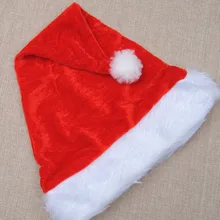 12 шт. 30*39 см пользовательский фестиваль украшения шелковая печать Рождество Санта Клаус шляпа для детей и взрослых