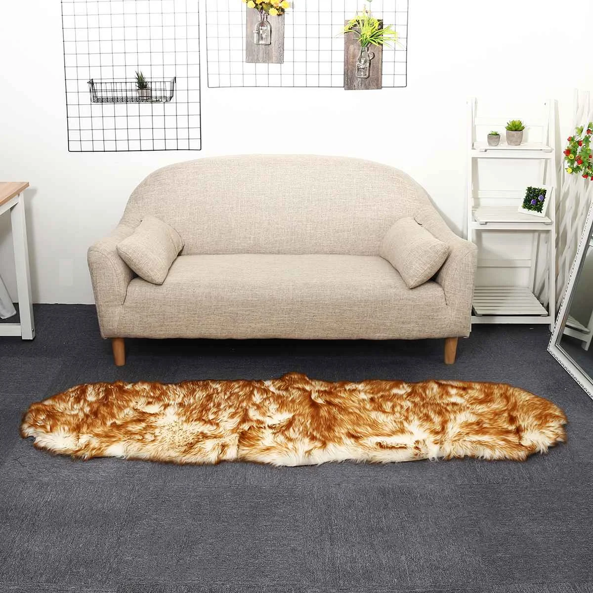 190x70 см искусственный мех, пушистый, противоскользящий, лохматый, для гостиной, спальни, ковры, искусственная шерсть, коврик для спальни