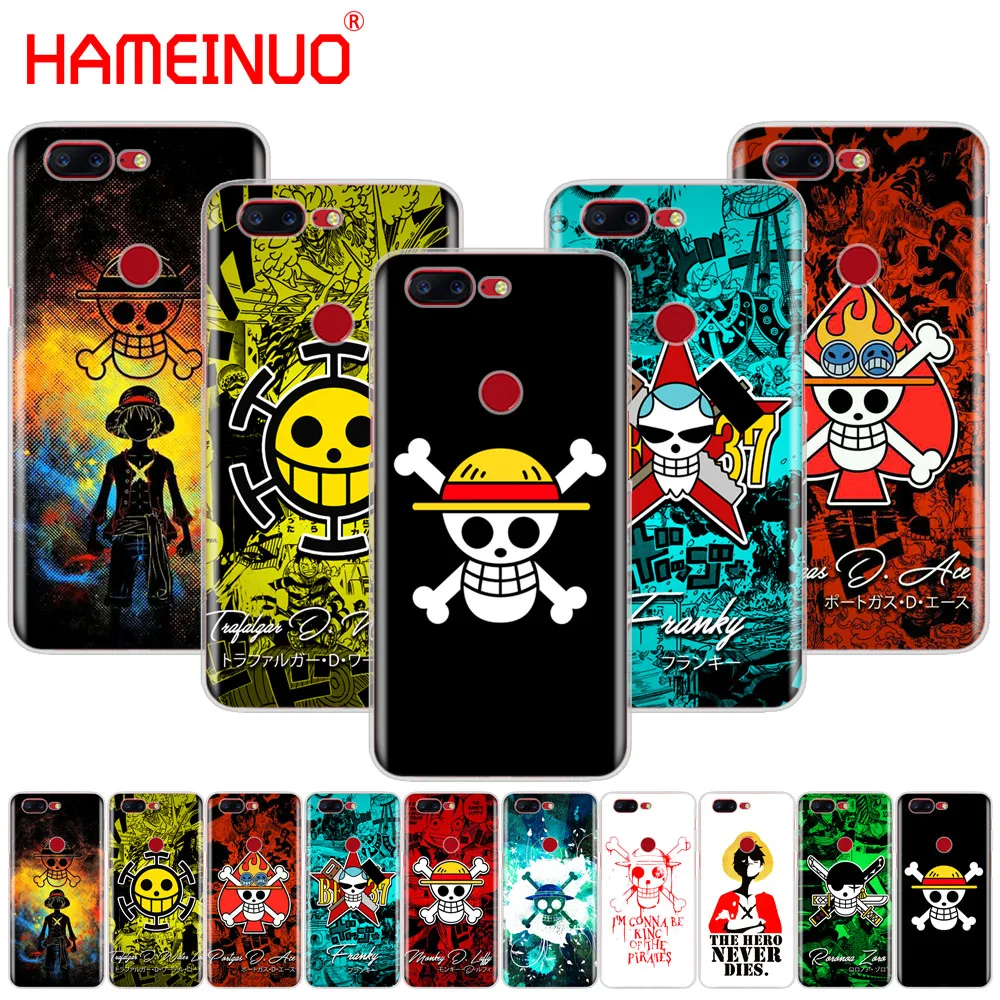 

HAMEINUO one piece Pirates logo Anime Cartoon cover phone case for Oneplus one plus 6 5T 5 3 3t 2 X A3000 A5000