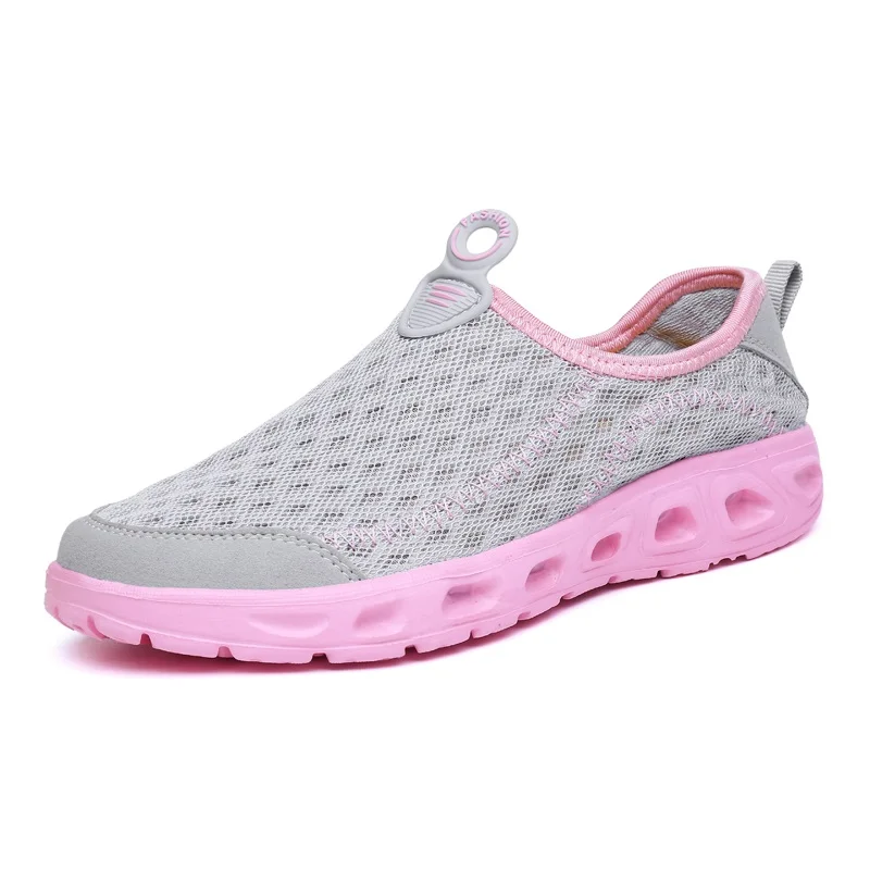 Zenvbnv/Мужская пляжная обувь; летняя Уличная обувь для влюбленных; треккинговые кроссовки Senderismo; прогулочная обувь; быстросохнущие кроссовки - Цвет: Gray Pink