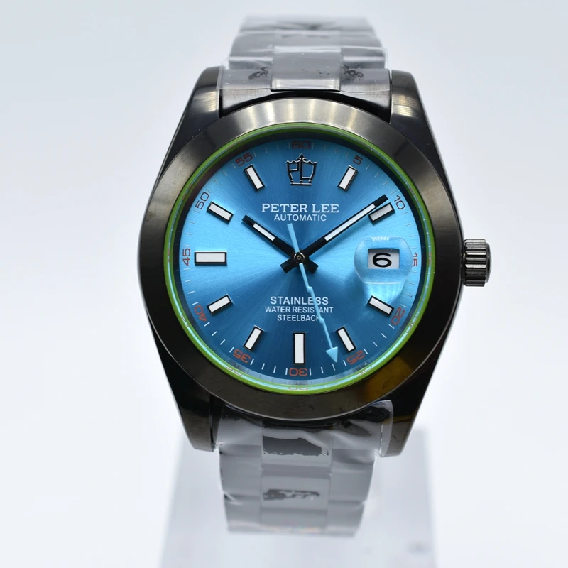 PETER LEE, водонепроницаемые автоматические механические мужские часы, Лидирующий бренд, Роскошные мужские часы, полностью стальные часы, Классические мужские часы с циферблатом 38 мм