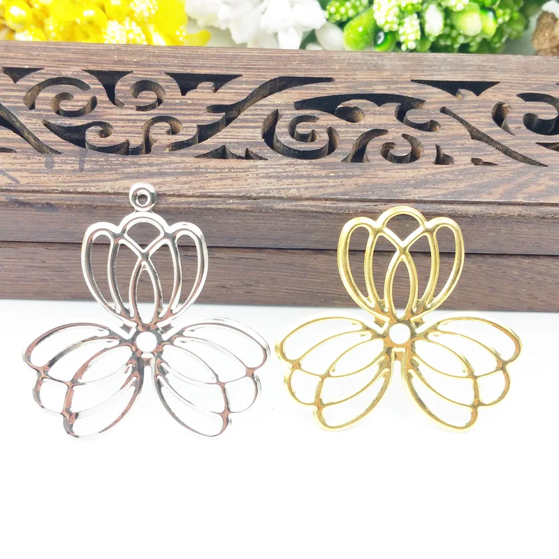 

20pcs 37mm Filigree Wraps Metal Charms For Embellishment Scrapbook DIY Jewelry Metal Craft Wraps cosplay Accessories cosplay