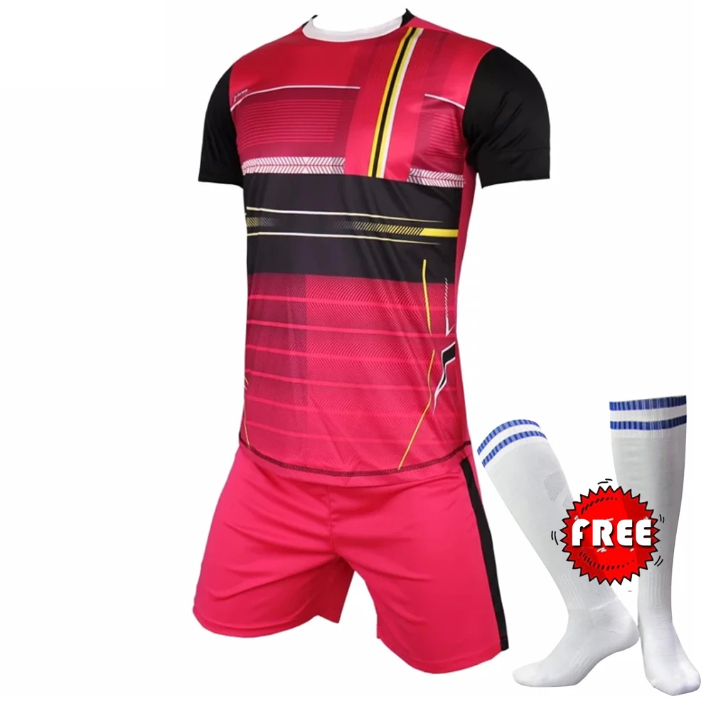 Free Football Socks Men Team Soccer Set Uniforms Kit Jerseys Youth Training Boys Sports Suit | Спорт и развлечения