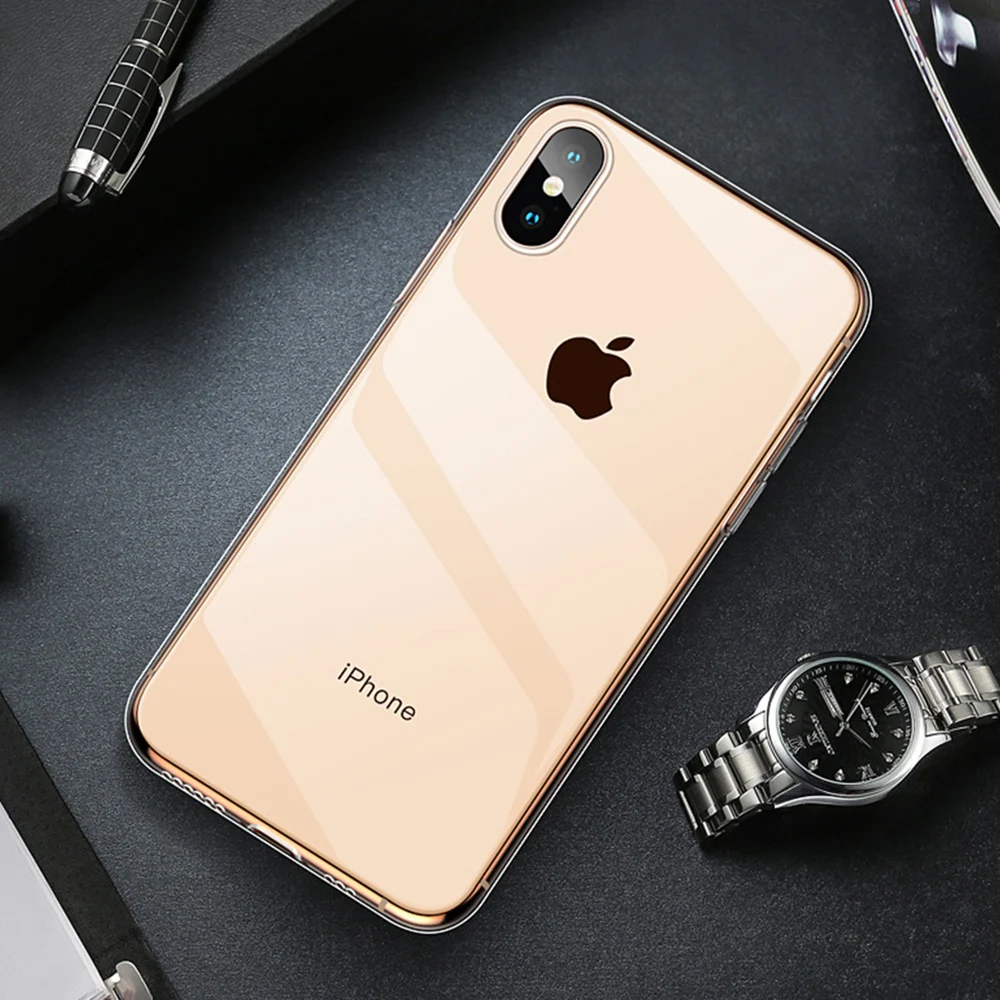 Противоударный Прозрачный чехол для телефона iPhone 6S 8 7 6 Plus мягкий ТПУ X XS max XR