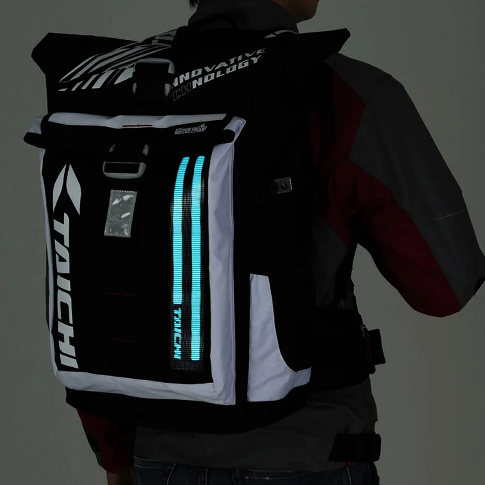 

New Style Waterproof TAICHI RSB272 Light Motorcycle Bag Motorcycle Daily Backpack Travel Bag Knight bag Storage bag Led light
