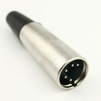 

100pcs High Quality XLR Connector Plug Male 5 pin Microphone Adapter Connector Plug Jack Five-pin
