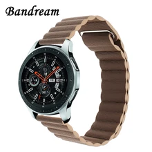 Миланская петля кожаный ремешок для часов 22 мм 20 мм для samsung Galaxy Watch 46 мм 42 мм Active 2 40 мм 44 мм магнитный ремешок быстросъемный ремешок