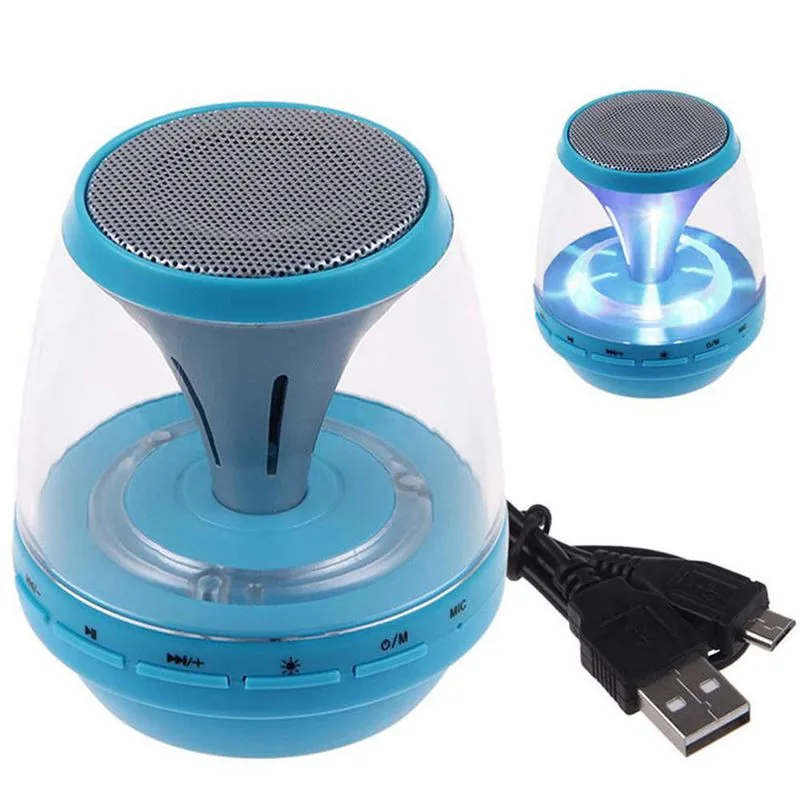 

2016 Portable Fashion Mini Bluetooth Speakers Wireless with LED Lights 4 Mode Lighting Hand Free Function Support TF Card Gift