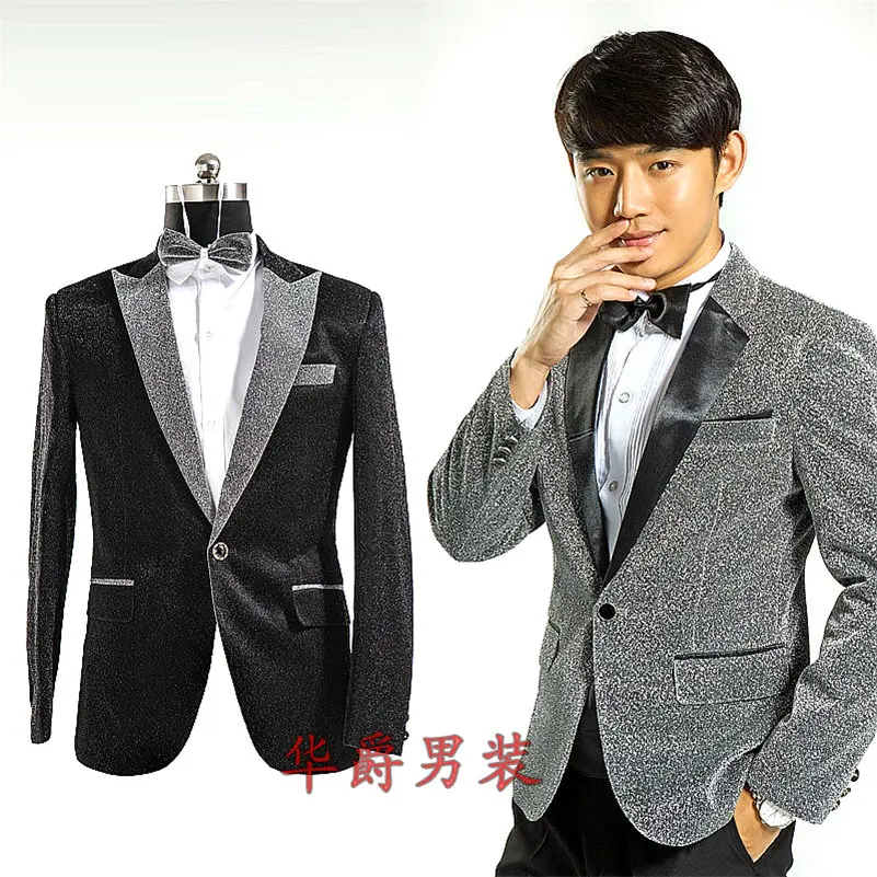 2018 New Arrival Costume Homme Traje Hombre Boda Men Stage Bazer Costumes Men Suit Jacket Matched Color Blazer Mens Suits