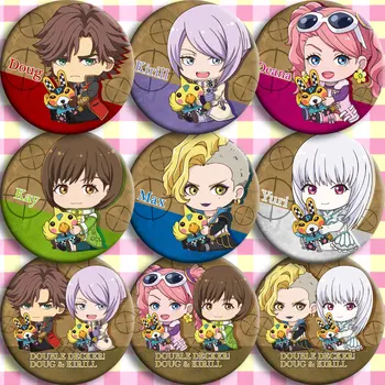 

Japan Anime DOUBLE DECKER! Doug & Cyril Cosplay Badge Cartoon Collection Backpacks Badges Bags Button Brooch Pins gift