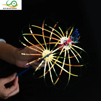 

MYHOESWD 4PCS/Lot Novelty Gag Toys Light Up Flashing Glow For Party Toys Kids Gift Anti-stress Fun Toys For Adults Child Rainbow