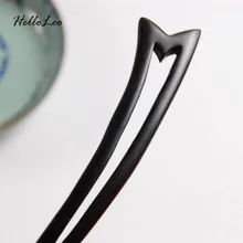 С буквой «М» и полые сандалового дерева бренд ручной работы роскошные волосы палочка, Шпилька для волос Головные уборы Для женщин ювелирное изделие в подарок для этнические Для женщин