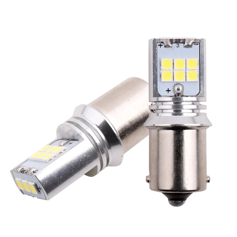 2шт P21W led BA15S PY21W BAY15D P21/5W 1157 1156 3030 15SMD сигнальный светильник заднего хода для