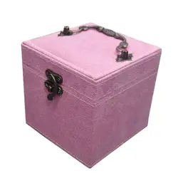 Трехслойная бархатная коробка для ювелирных изделий Кольцо ожерелье чехол для хранения фланель макияж Органайзер женский день Святого