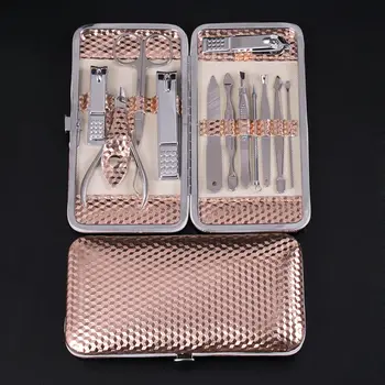 

12/19Pcs Nail Care Kit with Case Stainless Steel Nail Clipper Set Grooming Manicure Pedicure Tools 669