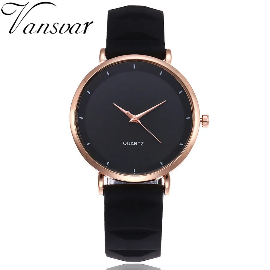 Vansvar Fashion Jelly Silicone font b Women b font font b Watches b font Luxury Brand