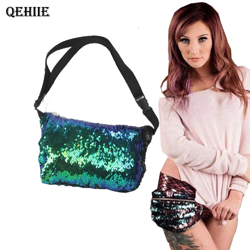 New fashion ladies shoulder bags hand holding sequins mermaid messenger bags multi-functional storage bag messenger tote bag