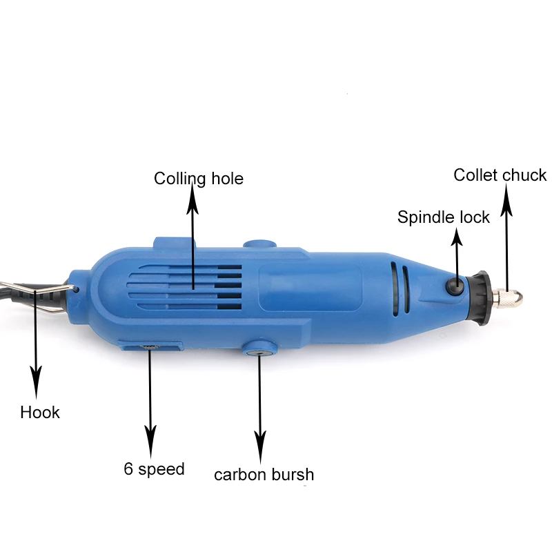 Toolstrong мини дрель в стиле Dremel Электрический вращающийся инструмент