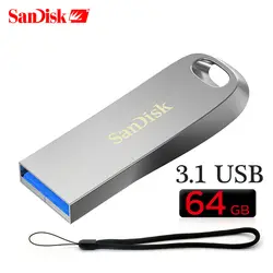 Двойной Флеш-накопитель SanDisk USB флэш-накопитель 16 Гб оперативной памяти, 32 Гб встроенной памяти, 64G 128G 256G CZ74 150 МБ/с. USB 3,1 ультра Luxe de la memoria stick