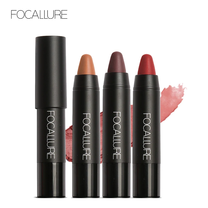 FOCALLURE 19 Colors Lipstick Matte Lipsticker Waterproof Long-lasting Easy to Wear Cosmetic Nude Makeup Lips