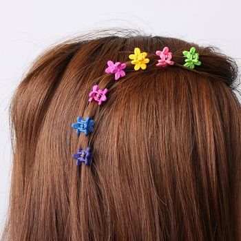 

30 Pcs/Set Candy Color Cute Woman Girls Hairpins Small Flowers Gripper Plastic Hair Clip Clamps Hair Barrettes Accessories