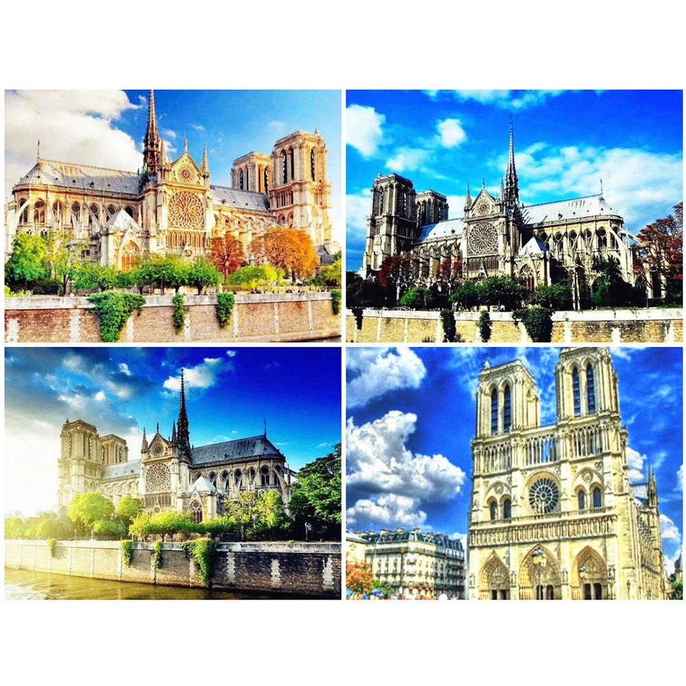 HUACAN-5d-Diamond-Painting-Notre-Dame-De-Paris-Landscape-Full-Square-Diamond-Embroidery-Sale-Rhinestone-Picture