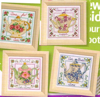 

Fishxx Cross-Stitch,Crazy148-5flowers[Tea set]Mounting version,soluble printing,100% accurate pattern,11CT,