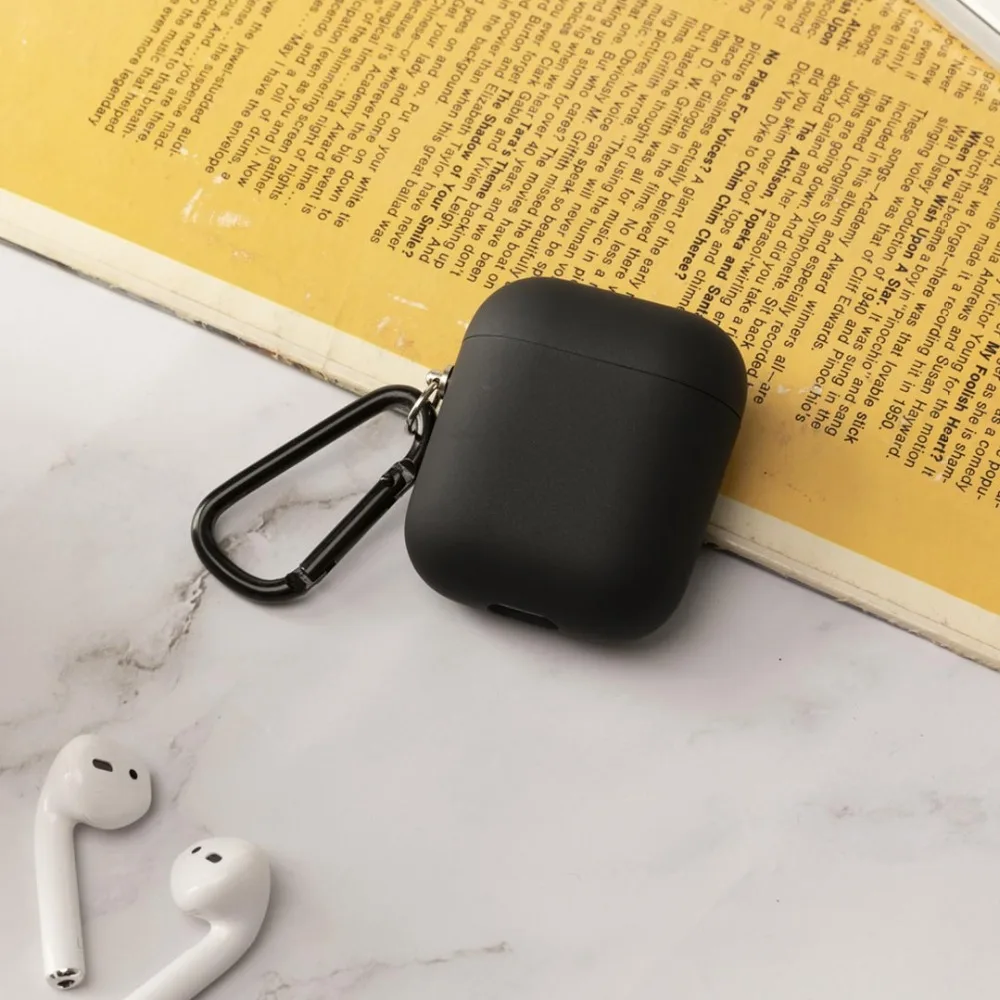 Чехол для наушников xiaomi mijia Apple AirPods, легко заряжаемый силиконовый Bluetooth беспроводной чехол для наушников с карабином