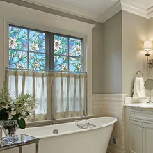 ПВХ окно конфиденциальности Декоративные Пленки Орхидея декоративная Тонировка окон стеклянные наклейки для дома конфиденциальности DIY украшения 92 см x 500 см