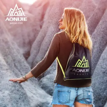 

AONIJIE Unisex running bag Belted Drawstring Backpack General Outdoor Travel Large Capacity Double Shoulder Bag