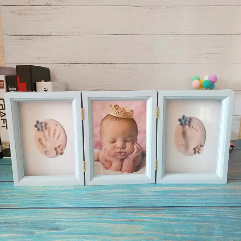 Bebe Main Et Pied Imprimer Kit De Moulage Empreinte Nouveau Ne Jouet Pate A Modeler Cadeaux Commemoratifs Souvenirs Cadre Photo Pour Enfants Present Aliexpress