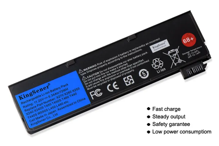 Kingsener Laptop Batterij Voor Lenovo Thinkpad X270 X260 X240 X240S X250 T450 T470P T440S K2450 W550S 45N1136 45N1738 68 +