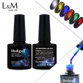 

3 PCS ibdgel 3D Nail Gel Polish Cat Eyes Change Color Magnetic Top Coat Varnish UV Silver Cat Eeys Nail Gel Base