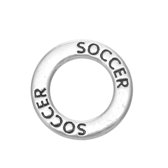 My Shape Engraved Letter Soccer Affirmation Circle Washer Sports My Shape Engraved Letter Soccer Affirmation Circle Washer Sports Charms For Bracelets Jewelry Whole 30pcs Football