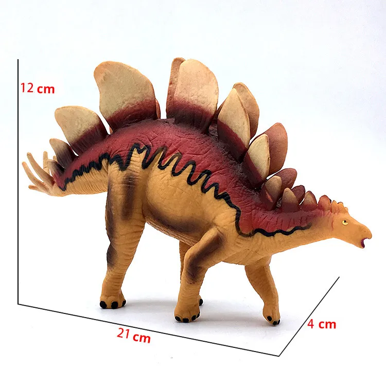 Размер L реалистичный Парк Юрского периода Динозавр тираннозавр рекс спинозавр саичания кентрозавр ТПР мягкая модель фигурка игрушка для детей - Цвет: Stegosaurus