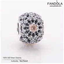 925 стерлингового серебра Ажурные декоративные бусины Подходит браслет с брелоками ожерелье для женщин DIY Ювелирные изделия Berloque