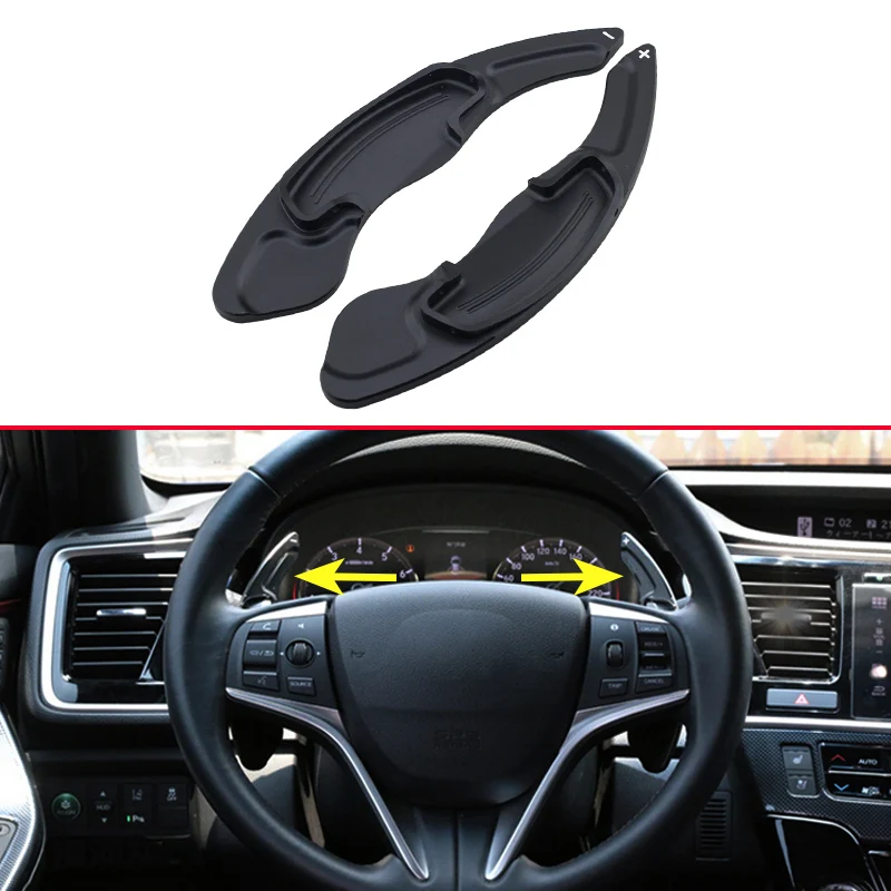 Black Aluminum Car Steering Wheel Gear Shift Ex Paddle For Honda Accord