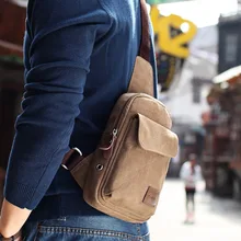 Hot 2016 New Casual Men’s Chest Pack Canvas Bags Multifunctional Small Male Messenger Bags Fashion Shoulder Bags