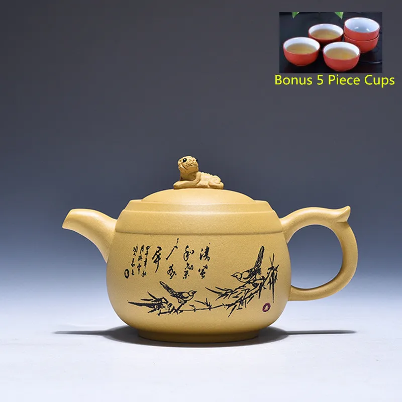 320ml Yixing Zisha Genuine Full Manual Ore Raw Mud Sleeping Tiger Tea