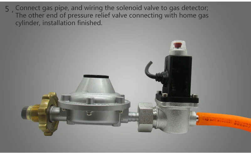 Gas detector with Solenoid valve for home cylinder 09
